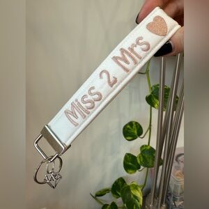 Miss 2 Mrs handmade keychain wristlet
